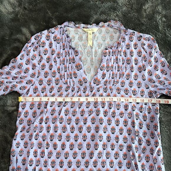 100. Matilda Jane Tunic Lavender Delicate Topiary Detail - Size Medium Blouse - Picture 7 of 10